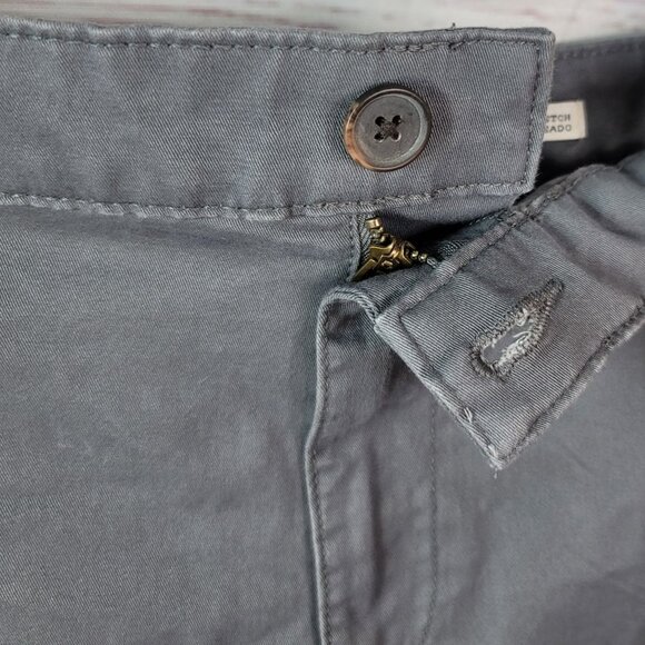 A New Day Stretch Chino Shorts Gray Size 18 Button Zip Pockets Elastizado - Picture 5 of 8